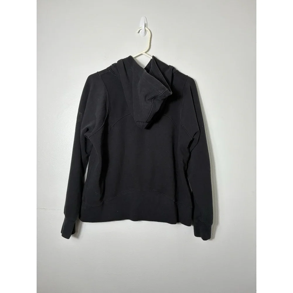 lululemon‎ loungeful Hoodie Sz 8 Black Casual Chicago Blackhawks Logo On Arm